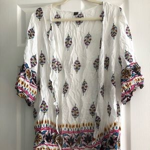 White/floral coverup